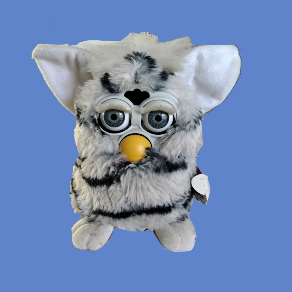 1998 Furby - White and Black Stripes